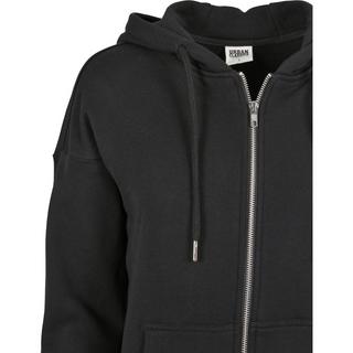 URBAN CLASSICS  kapuzenpullover, damen organic terry zip-grandes tailles 