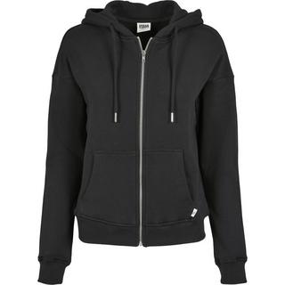 URBAN CLASSICS  kapuzenpullover, damen organic terry zip-grandes tailles 