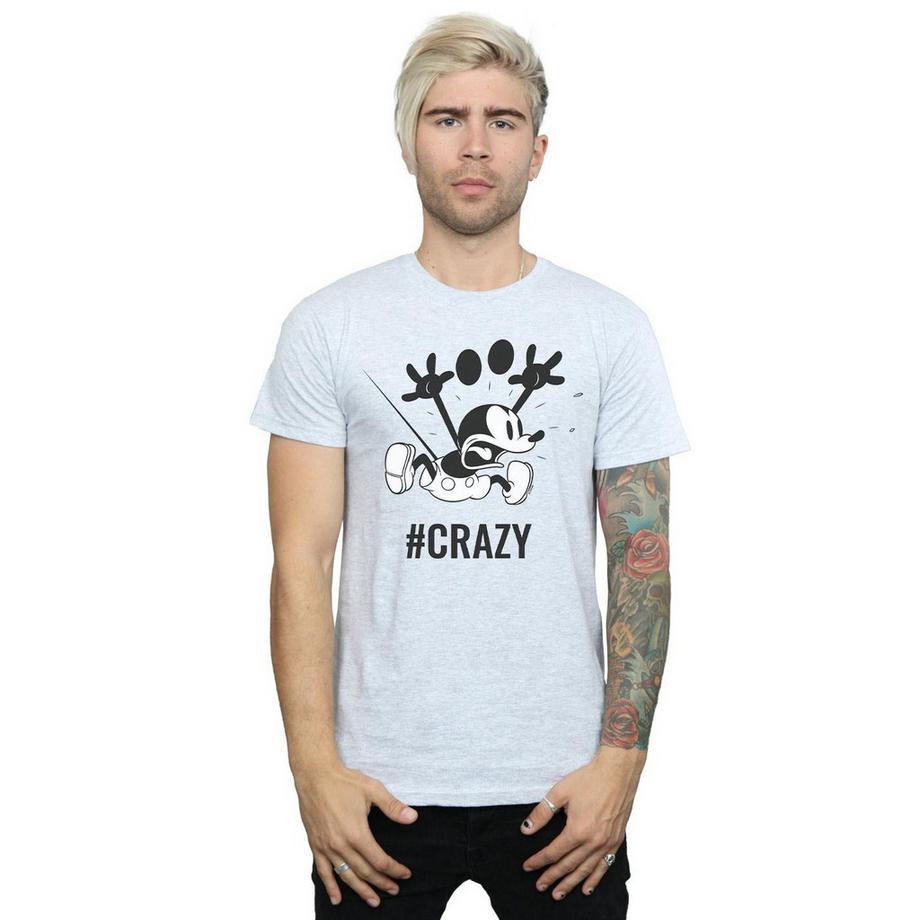 Disney Mickey Mouse Crazy Stampa T-Shirt  