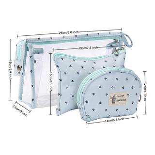 Only-bags.store Trousse de toilette transparente pour le voyage 3 pièces, étanche Trousse de toilette transparente pour le voyage 3 pièces, étanche 