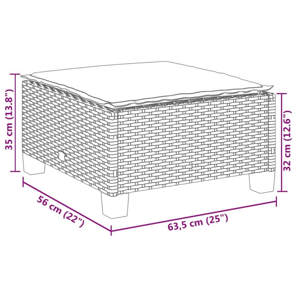 VidaXL  Gartenhocker poly-rattan 