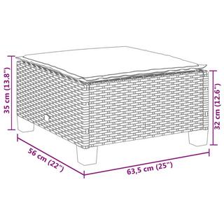 VidaXL  Gartenhocker poly-rattan 