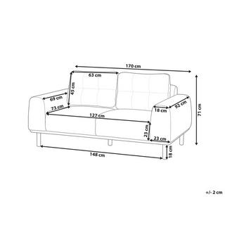 Beliani 2 Sitzer Sofa aus Polyester Klassisch LAURILA  