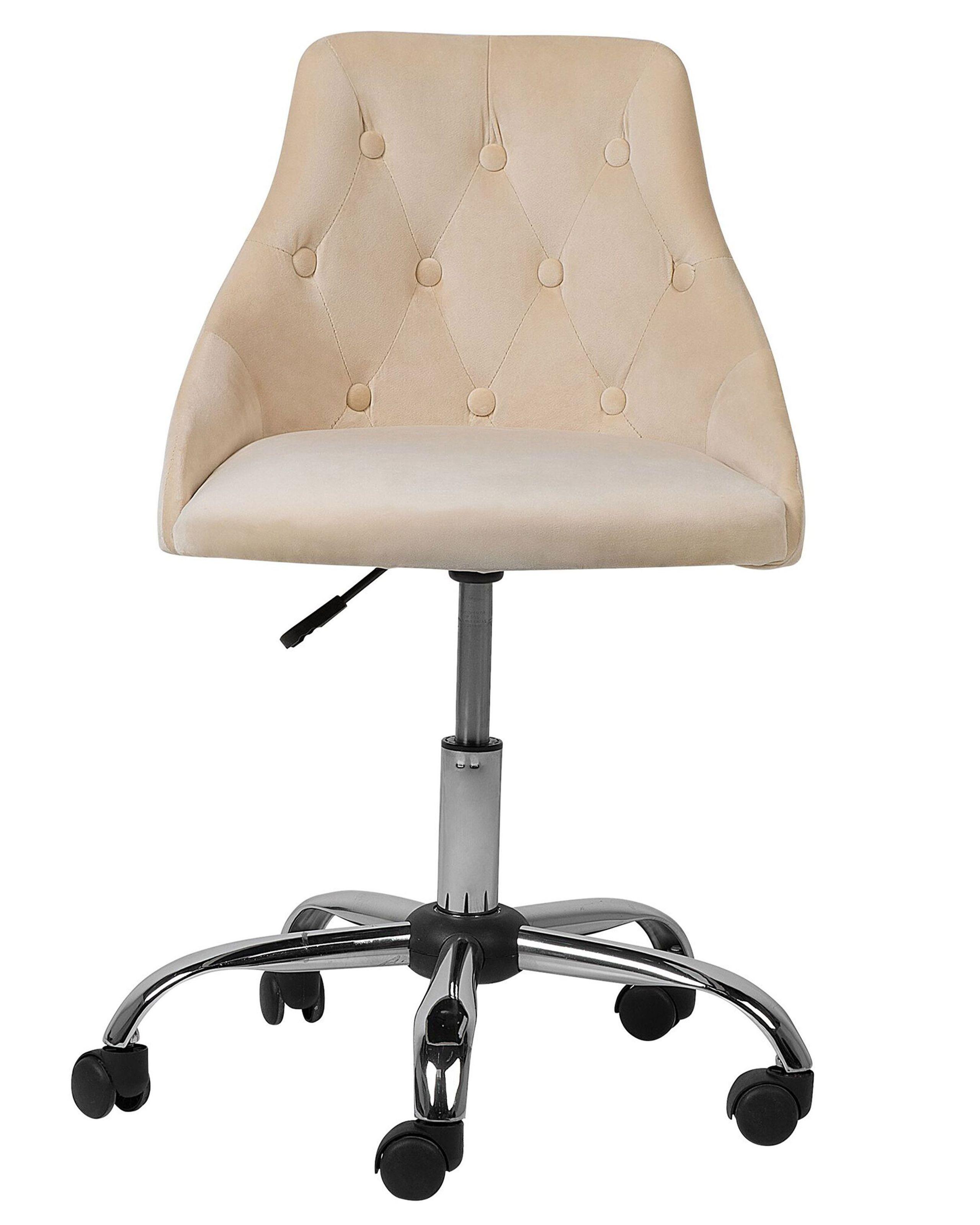 Beliani Chaise de bureau en Velours Glamour PARRISH  