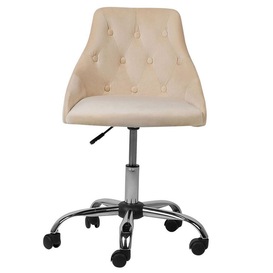 Beliani Chaise de bureau en Velours Glamour PARRISH  