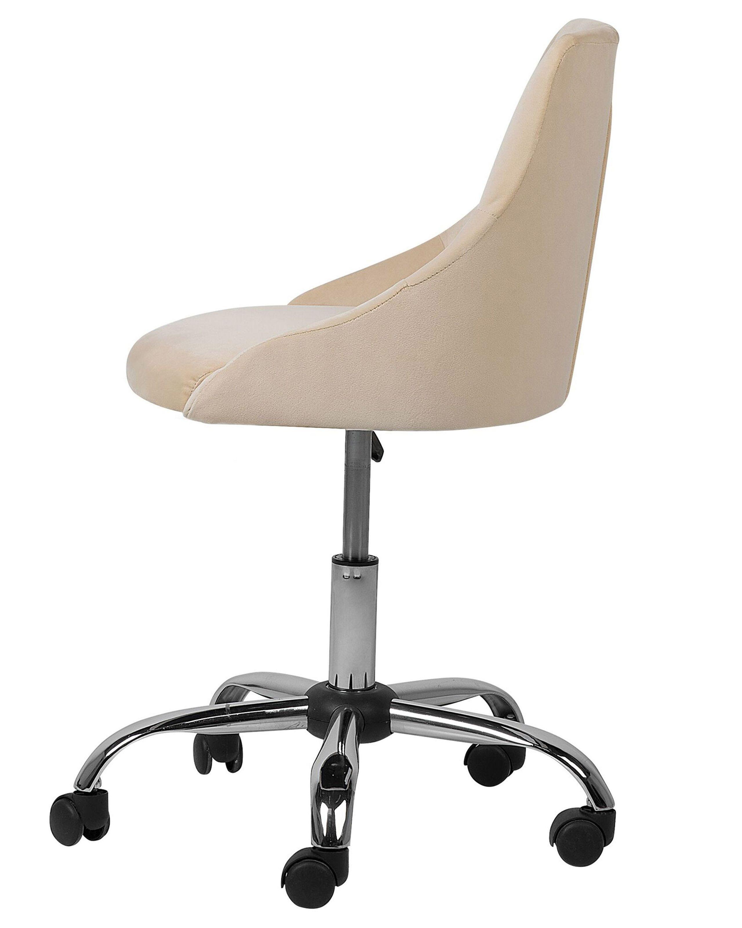 Beliani Chaise de bureau en Velours Glamour PARRISH  