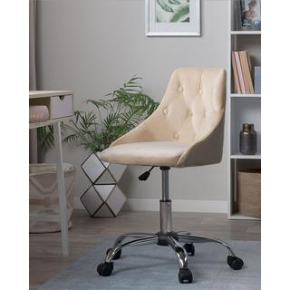 Beliani Chaise de bureau en Velours Glamour PARRISH  
