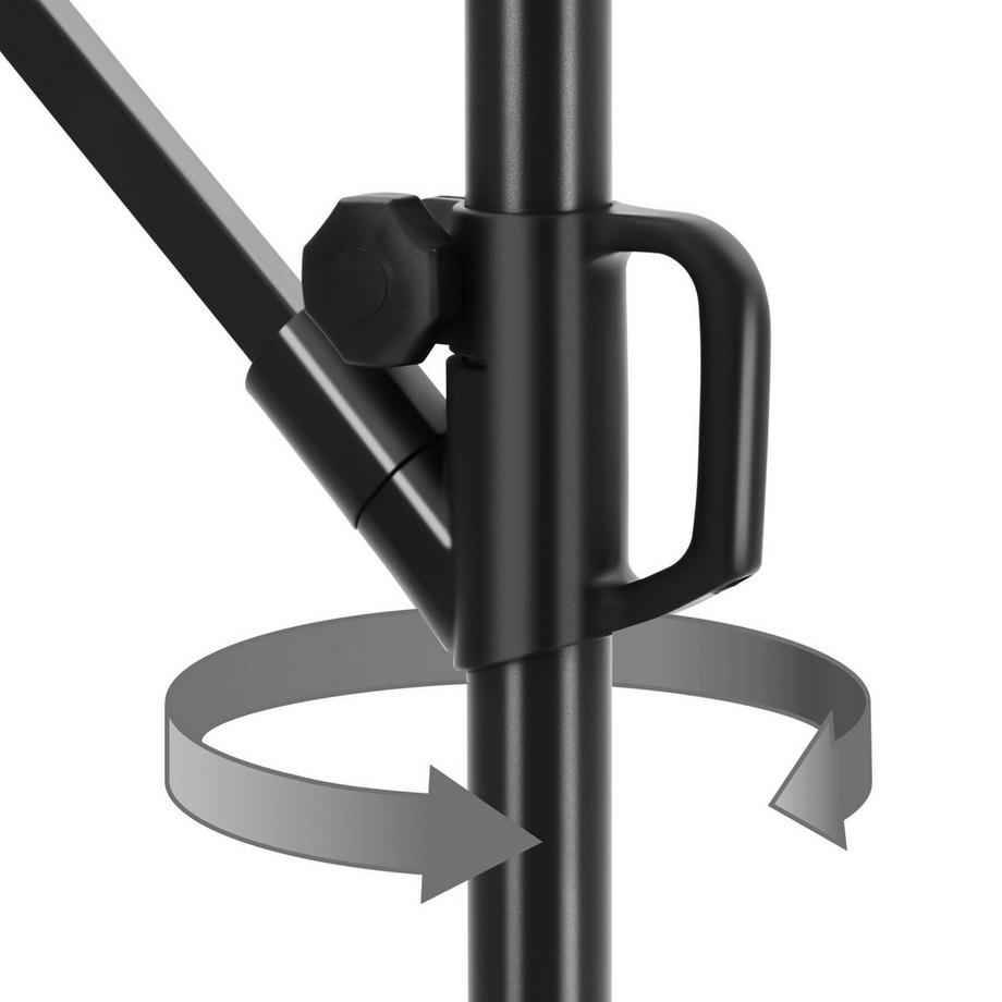 Tectake Ombrellone a braccio Artemis 3,5 x 3,5 m, ruotabile a 360°  