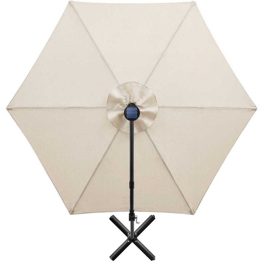 Tectake Ombrellone a braccio Artemis 3,5 x 3,5 m, ruotabile a 360°  