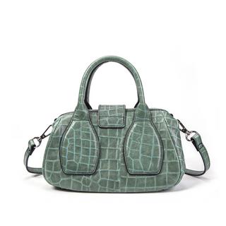 Kate Lee  Sac porté main ou porté bandoulière en cuir Pikasso couleur vert 