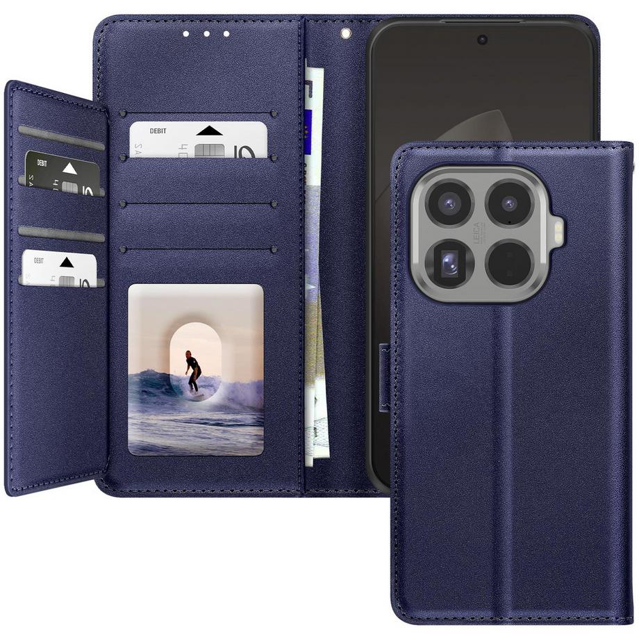 Avizar  Custodia a portafoglio per Xiaomi 15T Pro con cinturino da polso e porta carte 