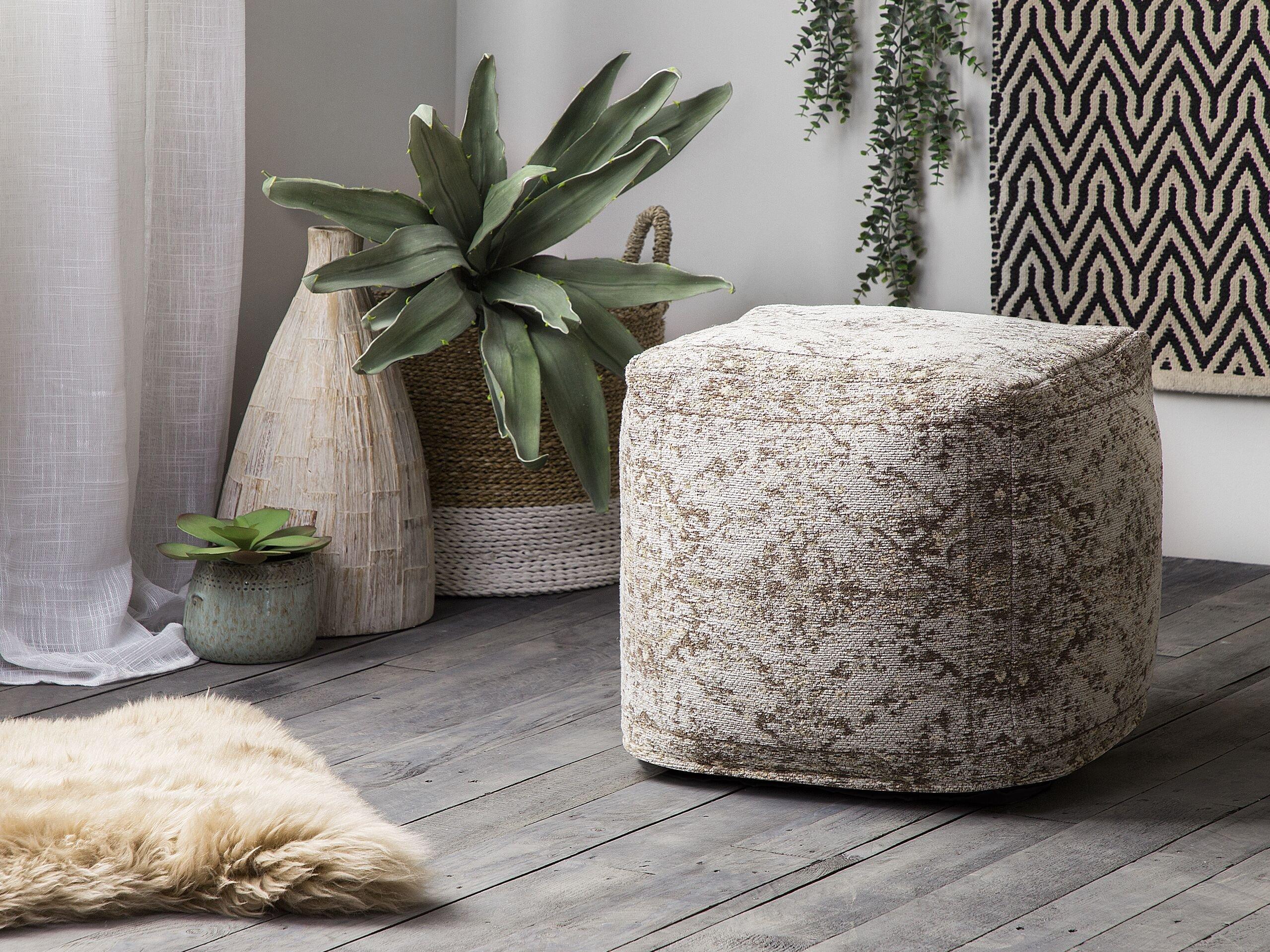 Beliani Pouf en Coton Boho MEERUT  