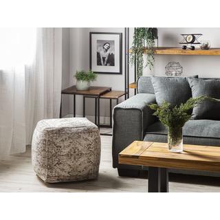 Beliani Pouf en Coton Boho MEERUT  