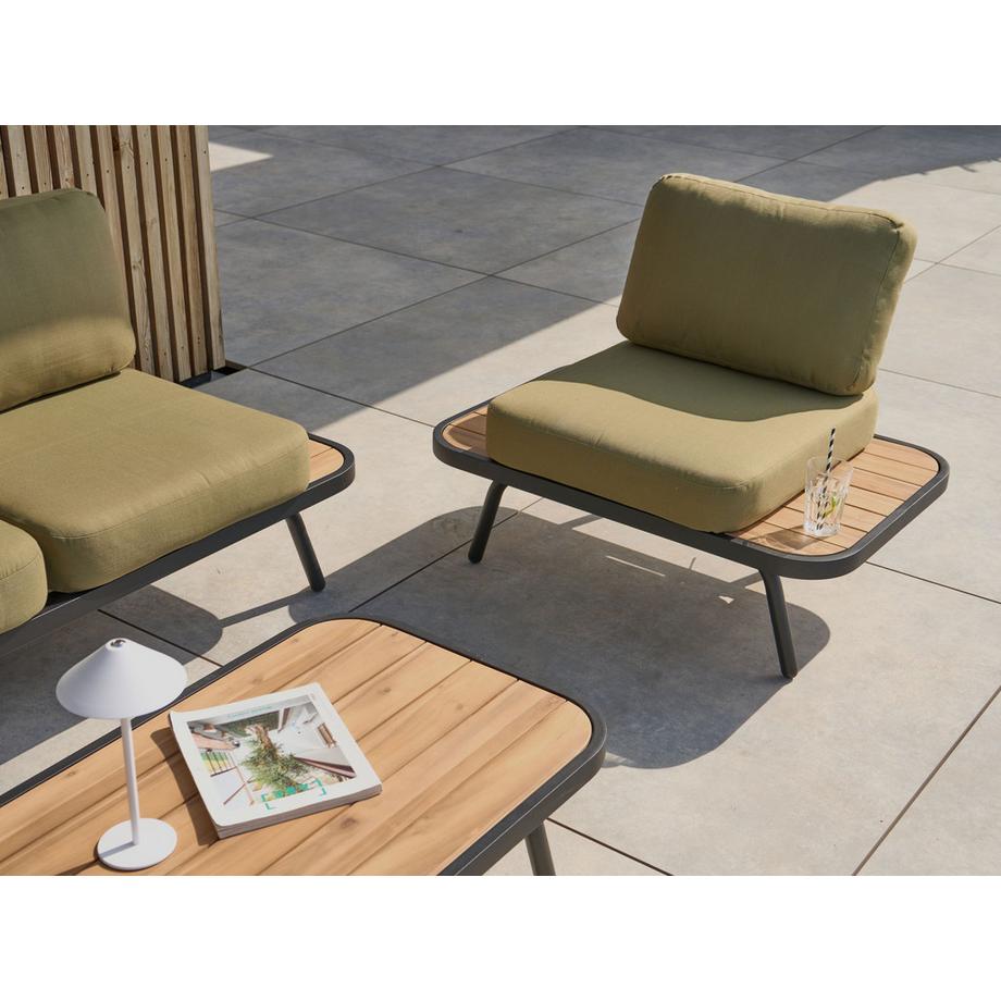 Beliani Lounge Set mit Tisch aus FSC® zertifiziertes Akazienholz Mediterran MINOZZO  