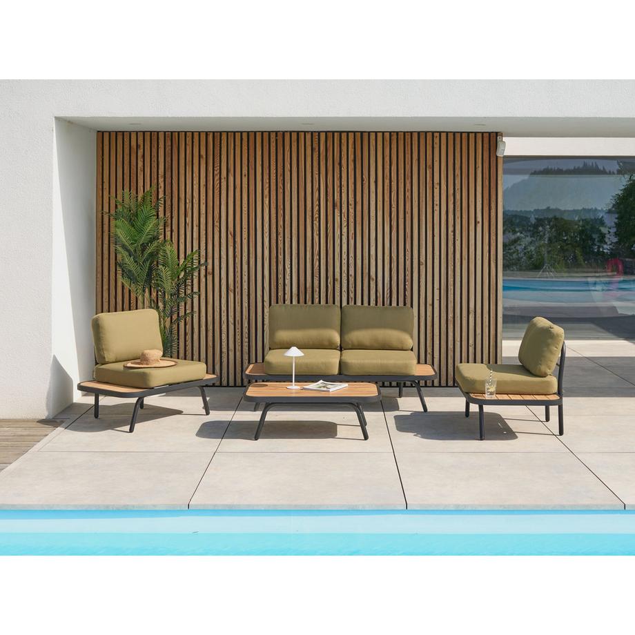 Beliani Lounge Set mit Tisch aus FSC® zertifiziertes Akazienholz Mediterran MINOZZO  