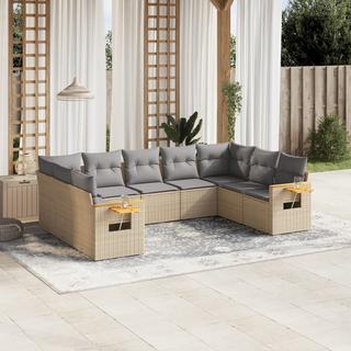 VidaXL set divano da giardino Polirattan  