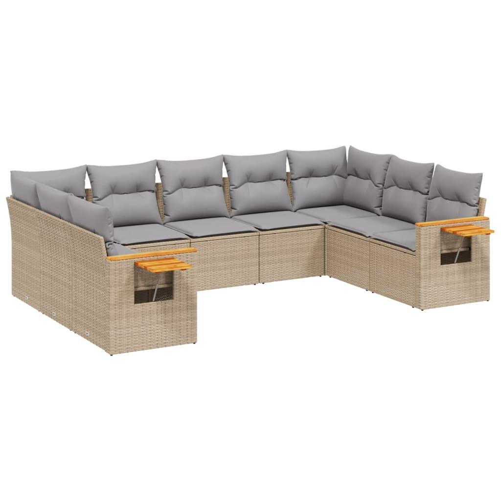 VidaXL set divano da giardino Polirattan  