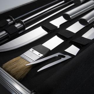 Tectake  Grillbesteck aus Edelstahl 18-tlg. 