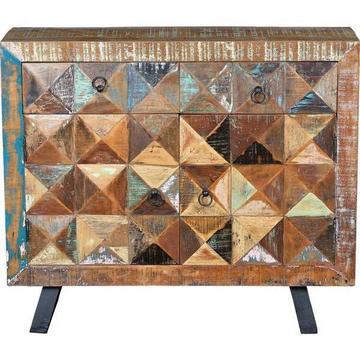 Madia Milena in legno riciclato multicolor 100