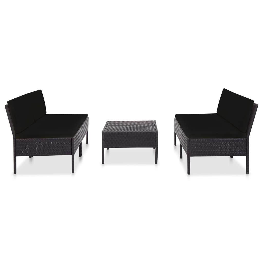 VidaXL Gartensofa-set poly-rattan  