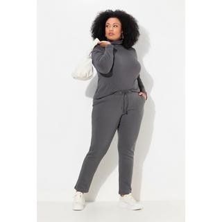 Ulla Popken  Pantalon en molleton. Intérieur doux et confortable. Taille élastique 