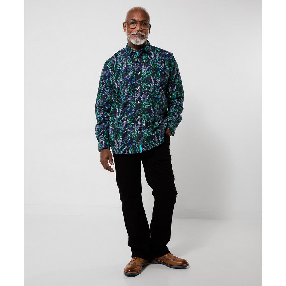 Joe Browns Hemd mit Wildblumenmuster Langarm  