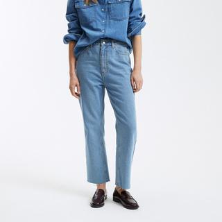 La Redoute Collections  Gerade High-Waist-Jeans in 7/8-Länge 