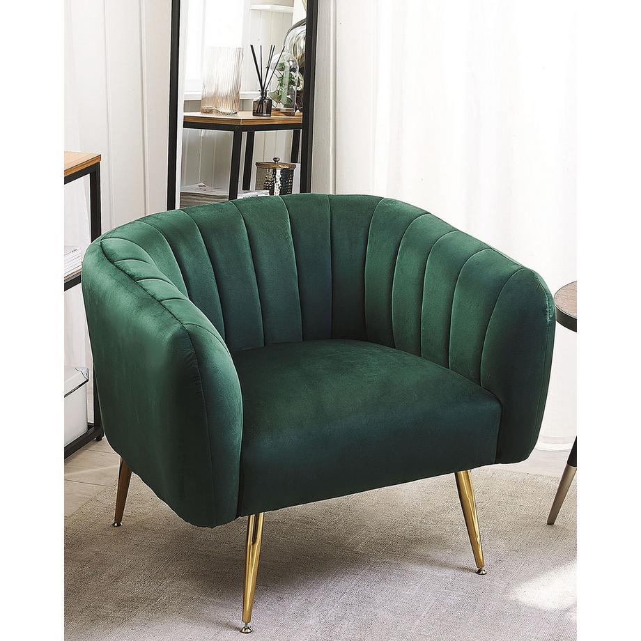 Beliani Sessel aus Samtstoff Modern LACONIA  