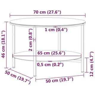 VidaXL Table à thé verre  