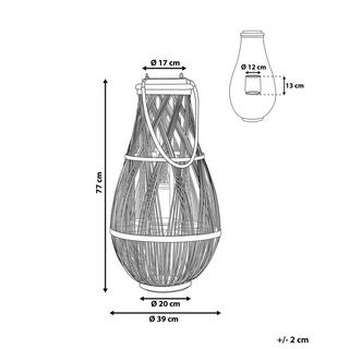 Beliani  Lanterna en Legno di bambù Rustico TONGA 