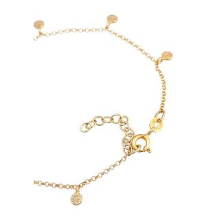 Elli  Armband Plättchen Coin Rund Matt Struktur 