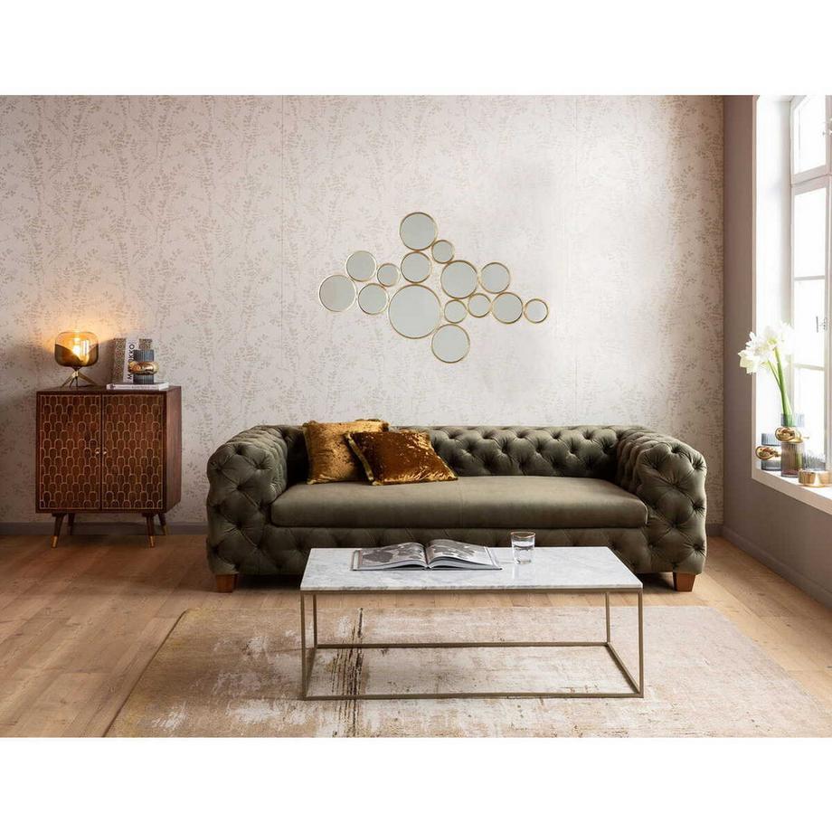 KARE Design Spiegel Bubbles Messing 93x138cm  