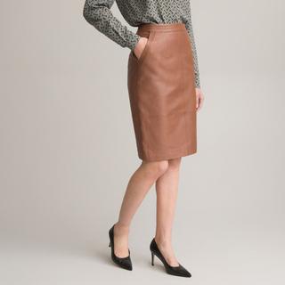 La Redoute Collections  Jupe droite en cuir de mouton 