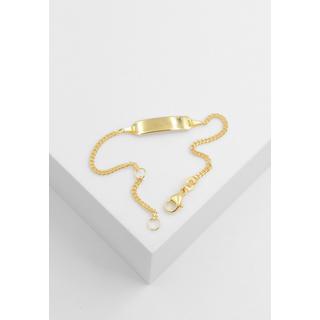 MUAU Schmuck  ID-Bracelet Panzer Gelbgold 750, 1.7mm, 14cm 