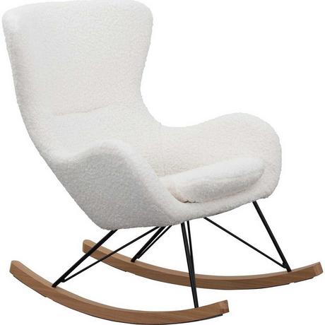 mutoni Fauteuil à bascule I peluche blanche  