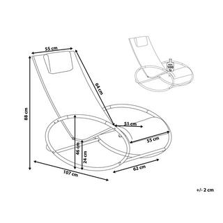 Beliani Chaise de jardin en Acier Moderne CAMPO  