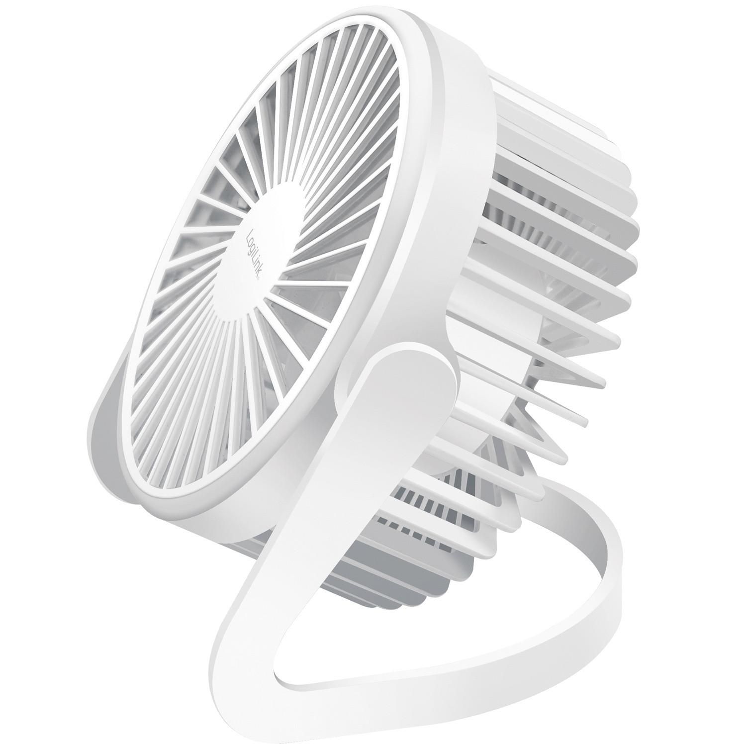 LogiLink Ventilateur USB Ø12,7 cm Blanc  