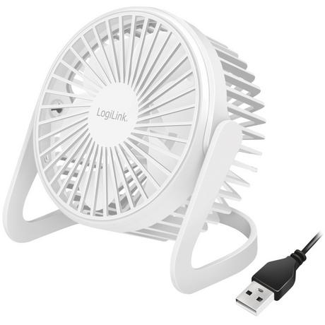 LogiLink Ventilateur USB Ø12,7 cm Blanc  
