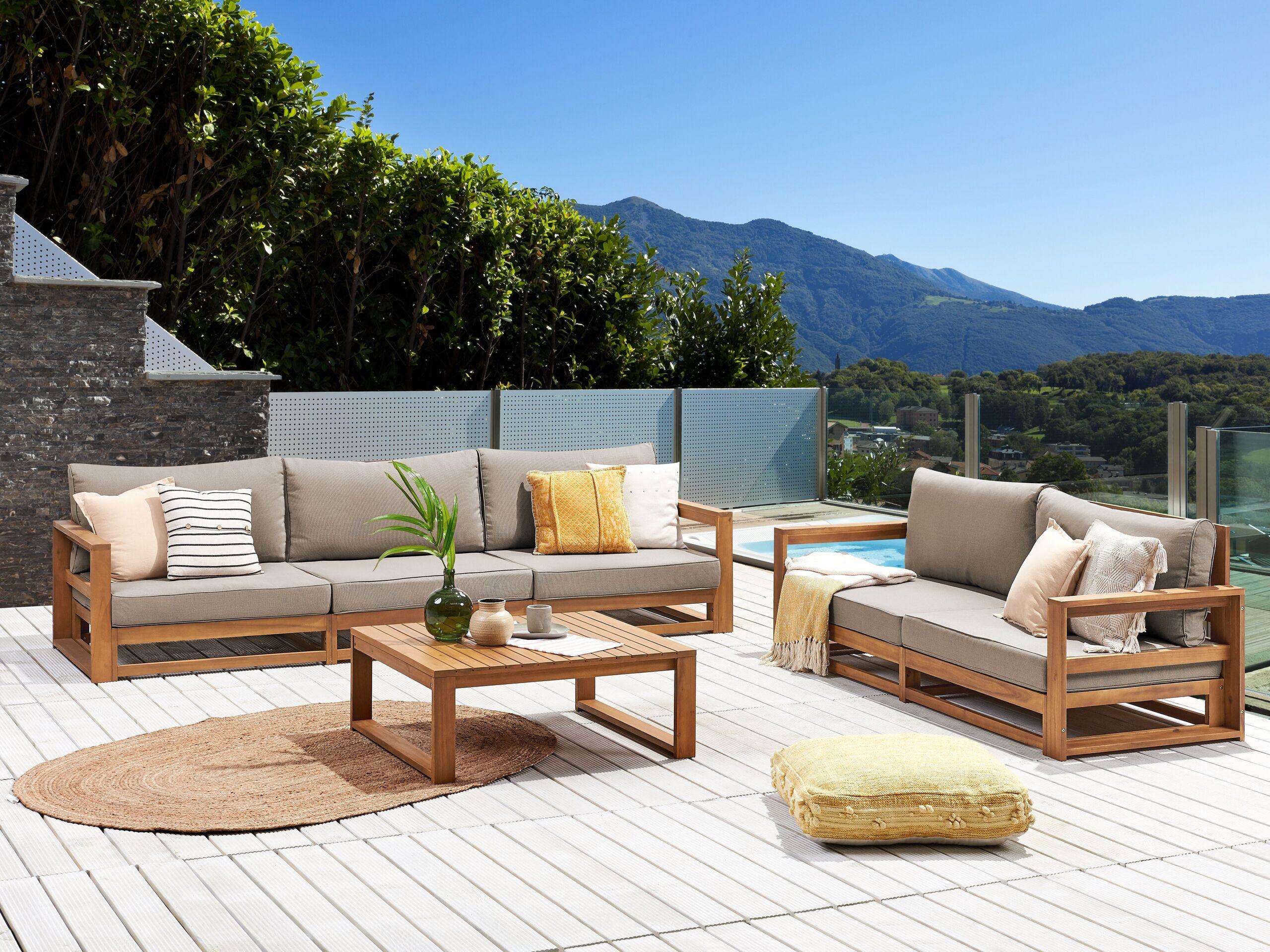 Beliani Lounge Set mit Tisch aus FSC® zertifiziertes Akazienholz Modern TIMOR  