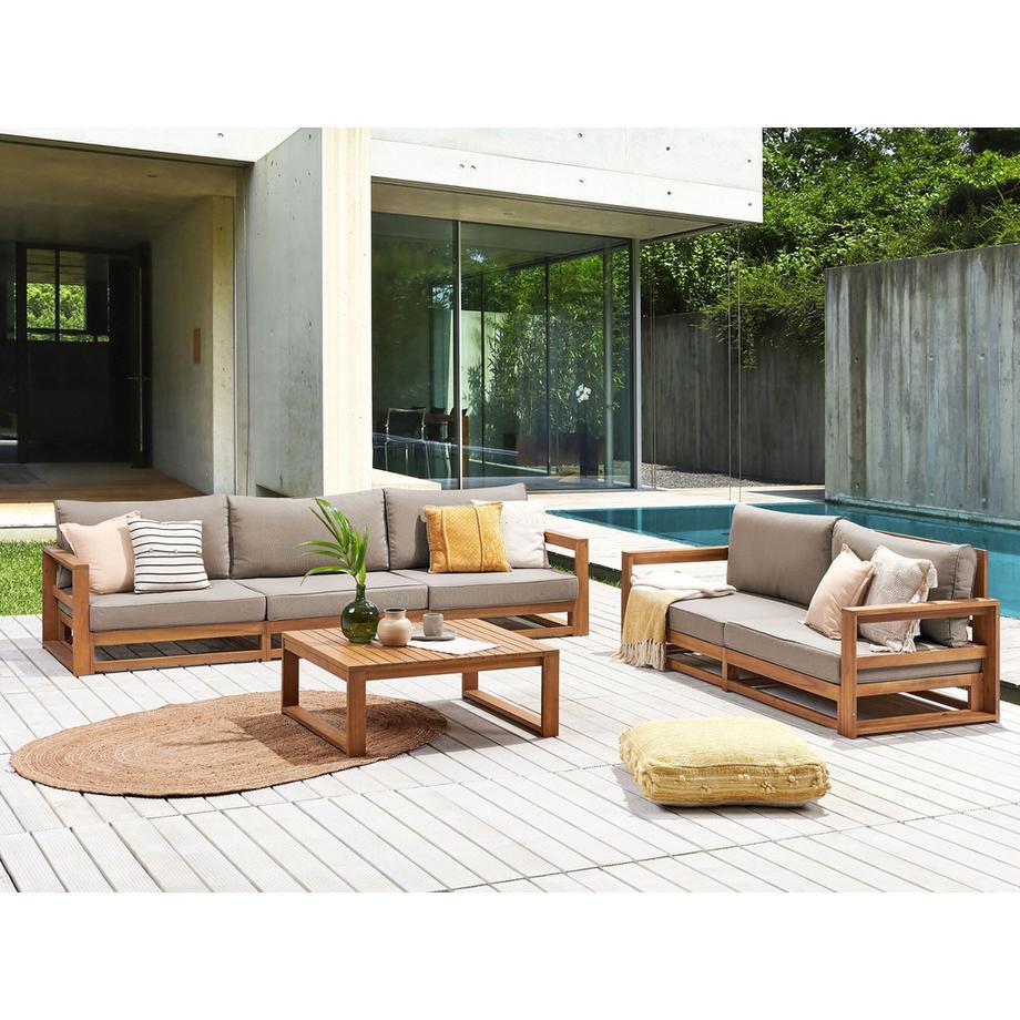 Beliani Lounge Set mit Tisch aus FSC® zertifiziertes Akazienholz Skandinavisch TIMOR  