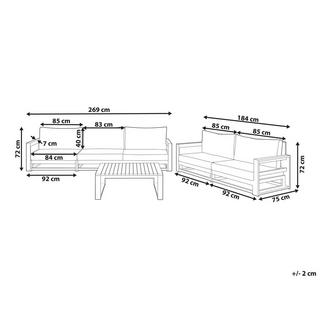 Beliani Lounge Set mit Tisch aus FSC® zertifiziertes Akazienholz Modern TIMOR  