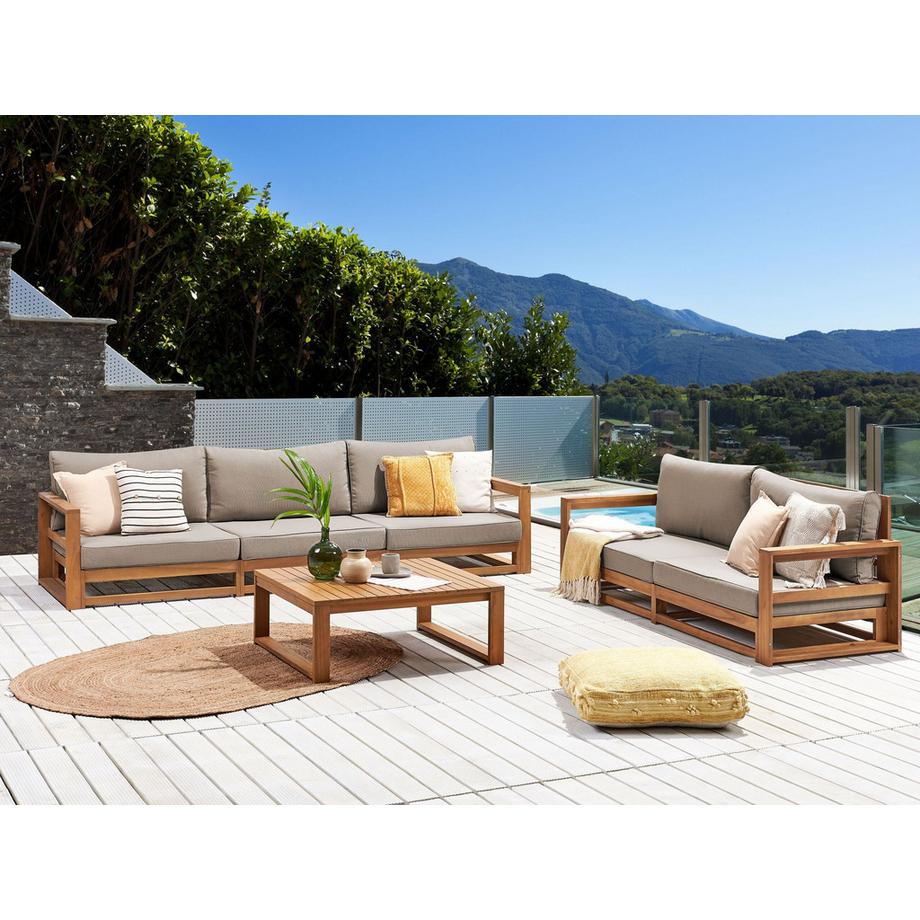 Beliani Lounge Set mit Tisch aus FSC® zertifiziertes Akazienholz Skandinavisch TIMOR  