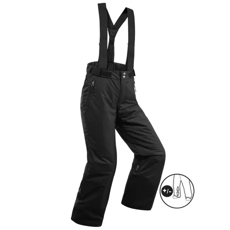 WEDZE PANTALON DE SKI ENFANT CHAUD ET IMPERMEABLE PNF 500 NOIR