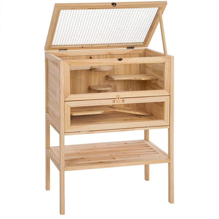 Tectake  Gabbia per piccoli animali Binki  Legno 