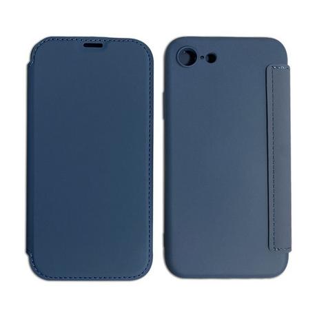 mobileup  FlipCase in Lederoptik iPhone 7  8  SE (2020)  SE (2022) - Dark Blue 