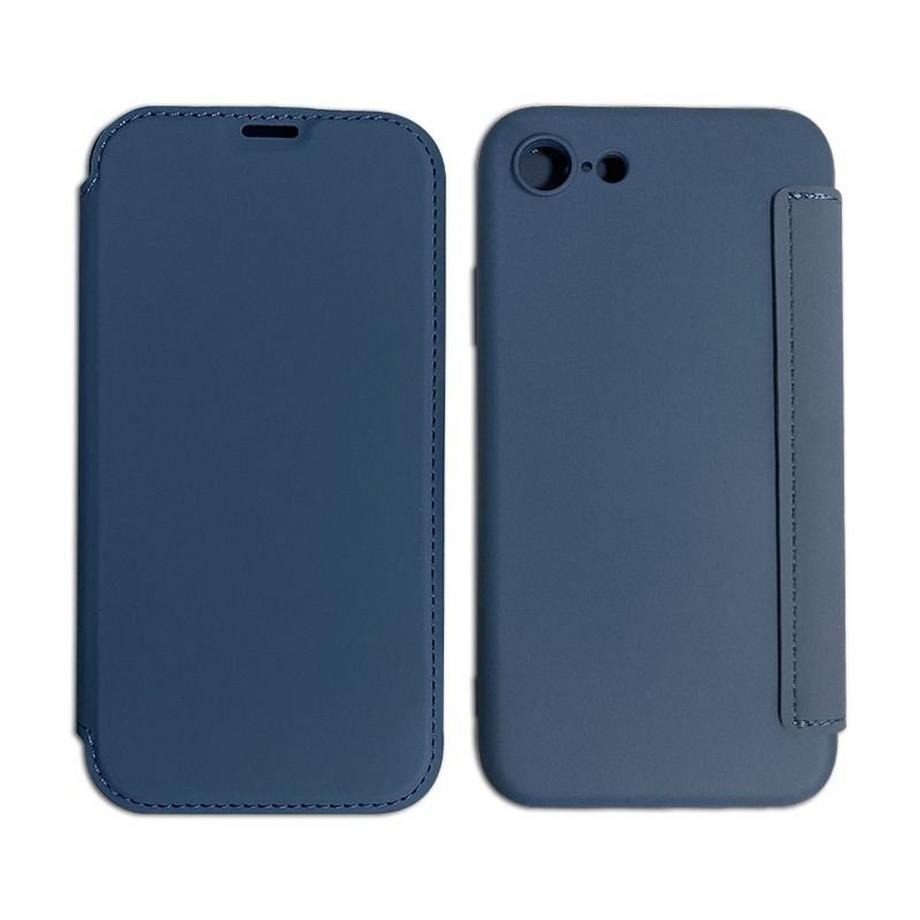 FlipCase in Lederoptik iPhone 7  8  SE (2020)  SE (2022) - Dark Blue