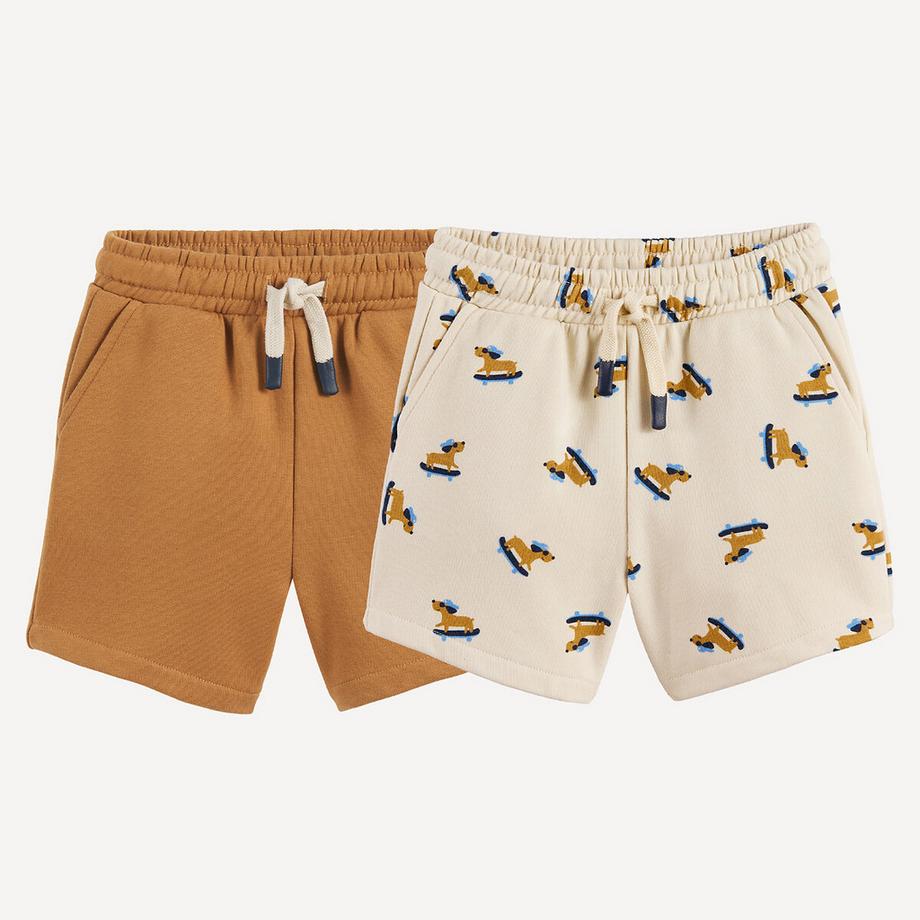 Lot de 2 shorts en molleton
