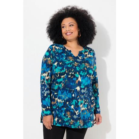 Ulla Popken  Longshirt, A-Linie, Tunika-Ausschnitt, Langarm 