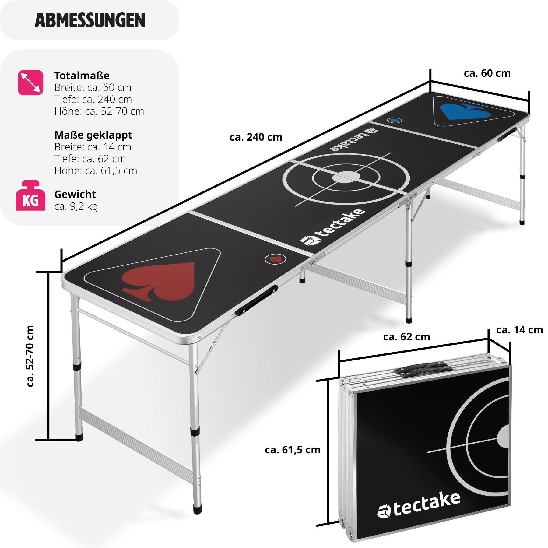 Tectake  Bierpongtisch Brews & Throws 