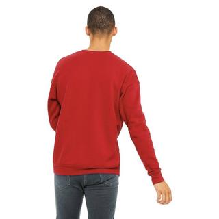 Bella + Canvas Fleece Sweatshirt mit überschnittenen Schultern  